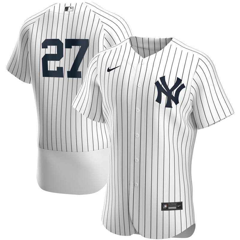 2020 MLB Men New York Yankees #27 Giancarlo Stanton Nike White Home 2020 Authentic Player Team Jersey 2